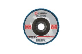 Диск зачистной вспененный Intertool - 125 x 13мм x P46 синий (BT-0604)