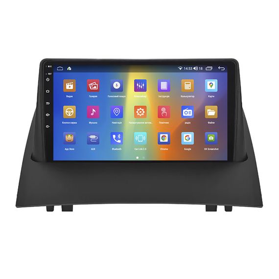 Штатная магнитола 9" Lesko для Renault Megane II Рестайлинг 2006-2009 4/64Gb CarPlay 4G Wi-Fi GPS Prime | Зображення 1