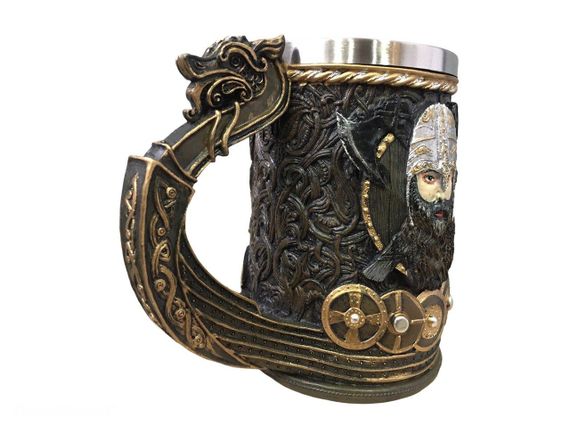Кружка Чашка Келих Гра Престолів Драккар Вікінг Танкард Stark Targaryen 3D Пивний кухоль "Danegeld Tankard" | Зображення 4