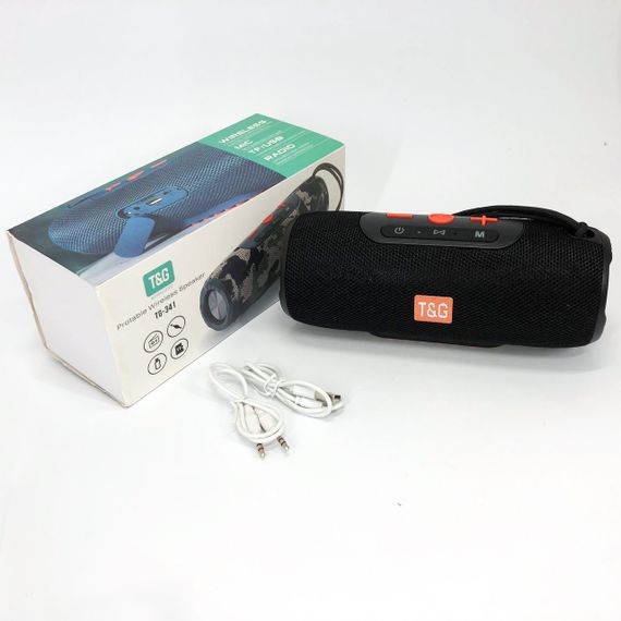 Портативна Bluetooth колонка TG341 зі шнурком, акумуляторна переносна колонка. Колір: чорний | Зображення 8