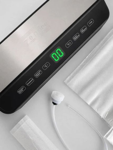 Вакуумный упаковщик для пищевых продуктов 200Вт Zepline ZP-00359 Бытовой автоматический вакууматор с LED дисплеем + 20 пакетов | Зображення 7