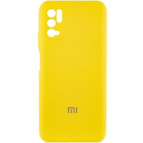 Чехол Silicone Cover Full Camera (AA) для Xiaomi Redmi Note 10 5G / Poco M3 Pro Full camera, Жовтий / Yellow