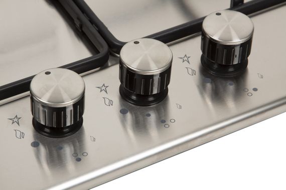 Газовая поверхность 3 конфорки Ventolux HG430-B3 S (X) нержавейка газ контроль | Зображення 4