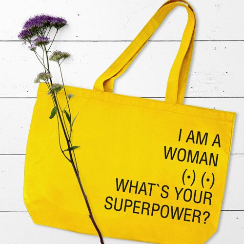 Еко сумка Market MAXI I am a woman what's your superpower? (KOTX_20A008) | Зображення 1