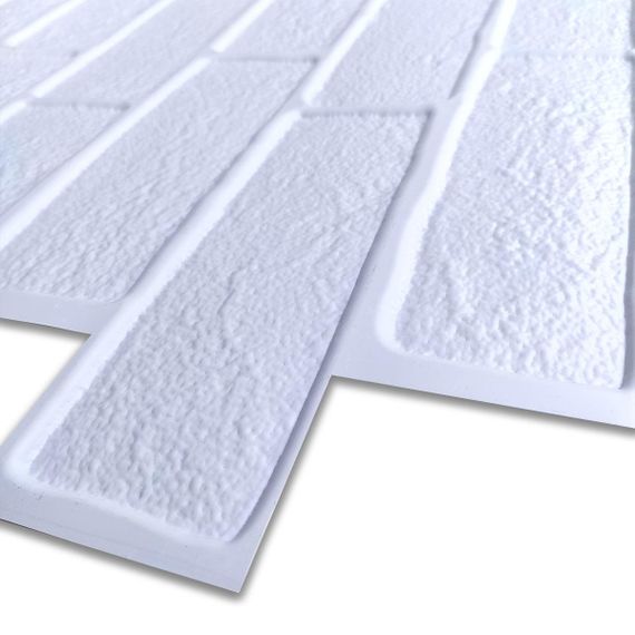 Декоративна ПВХ панель біла цегла  960х480х4мм SW-00001427 | Зображення 4