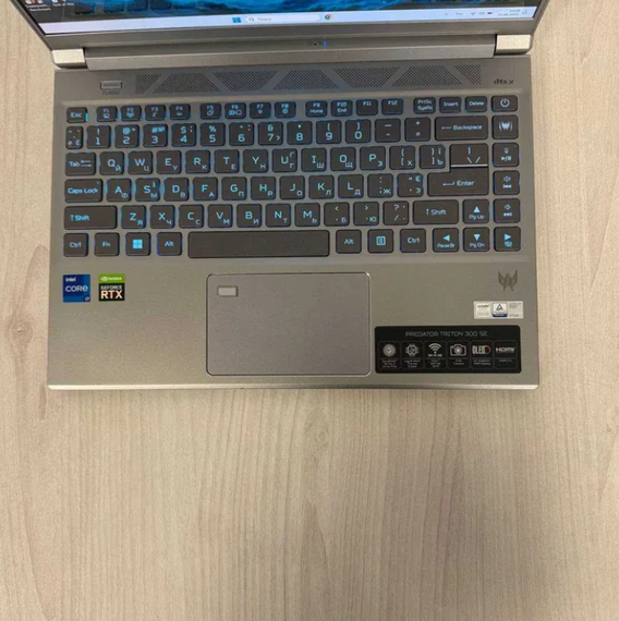 Ноутбук Acer Predator Triton 14 3K 90Hz i7 12700H 16GB SSD 2TB RTX 3060 Б/В | Зображення 3