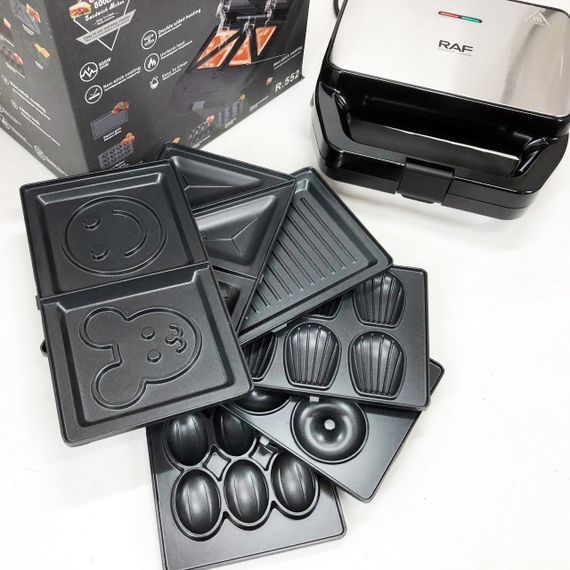 Компактна електрична вафельниця RAF, Сендвічниця мультипекар, Гриль для дому для шашлику OE-10 | Зображення 7