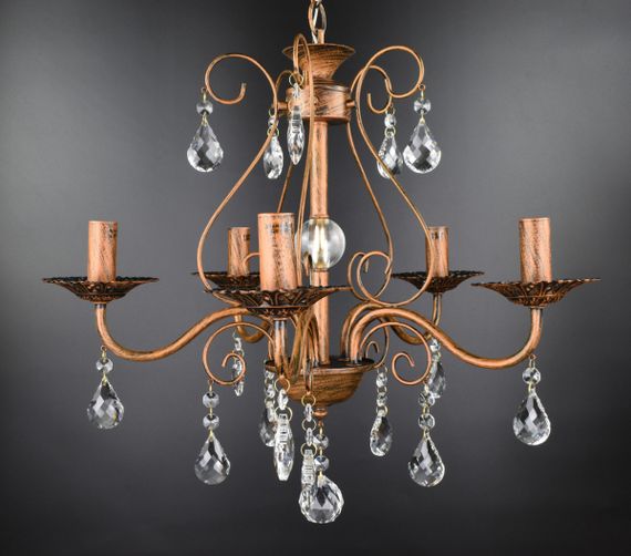 Люстра свічка 26021 Коричневий 55-90х50х50 см. | Зображення 1