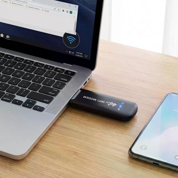 4G модем AND 5559 чорний • USB Wi-Fi роутер 4G LTE Plug and Play до 150 Мбіт/с для дому, дачі та поїздок | Зображення 3