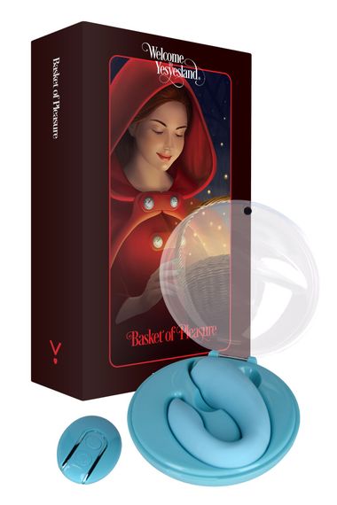 Вібратор для пар FairyGasm PleasureBerry blue, зарядний кейс, пульт ДК | Зображення 7
