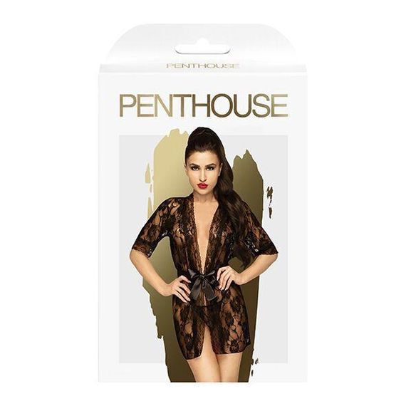 Комплект пеньюар Penthouse - Sweet Retreat Black XL (мятая упаковка!!!) sexstyle | Зображення 3