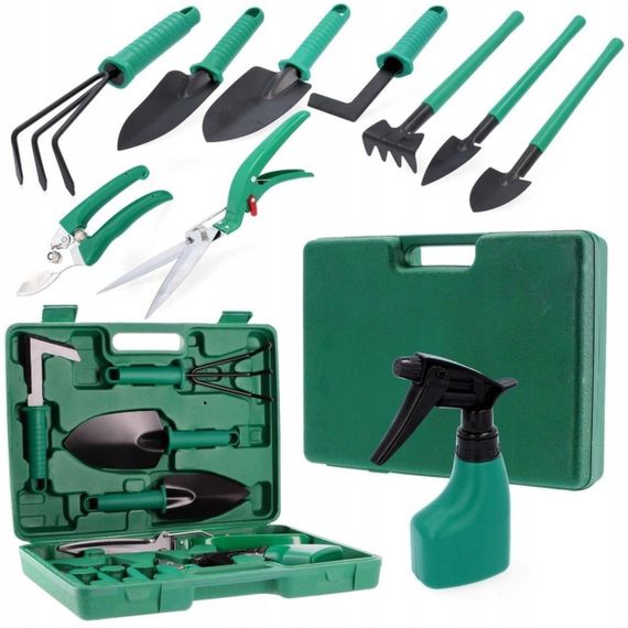 Набір садових інструментів 12 в 1 з валізою Garden Instrumen AND ES-10, інвентар для городу та саду