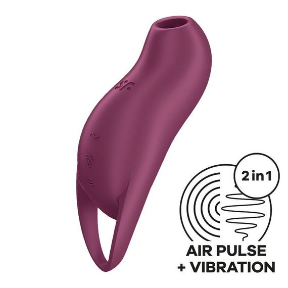 Вакуумний кліторальний стимулятор з вібрацією Satisfyer Pocket Pro 1 Purple Sex Aura