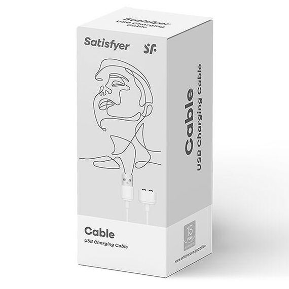 Зарядка (запасний кабель) для іграшок Satisfyer USB charging cable White Sex Aura | Зображення 2