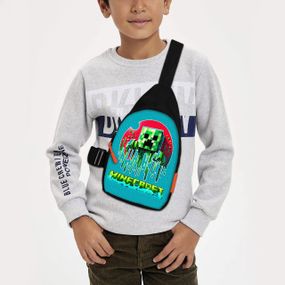 Сумка через плече дитяча Minecraft Кріпер 29х17 см сумка слінг для хлопчика (02117)