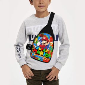 Сумка через плече дитяча Супер Маріо 29х17 см сумка слінг для хлопчика (02164)