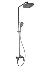 Душова система універсальна Qtap Slavonice Gunmetal Black PVD з виливом QTSLA111GMB45910