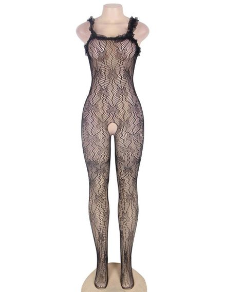Комбинезон ажурный с открытым доступом Star Night черный, XS-M sexstyle | Зображення 3