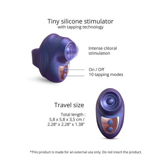 Вібратор на палець Love To Love KISSCOOL - IRIDESCENT INDIGO | Зображення 1