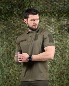 Тактическая футболка поло PATRIOT олива ВТ6301