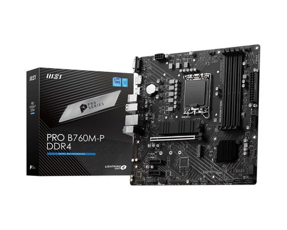 Материнcька плата MSI PRO B760M-P DDR4 s1700 B760 4xDDR4 M.2 HDMI DP D-Sub mATX 911-7E02-027 | Зображення 4