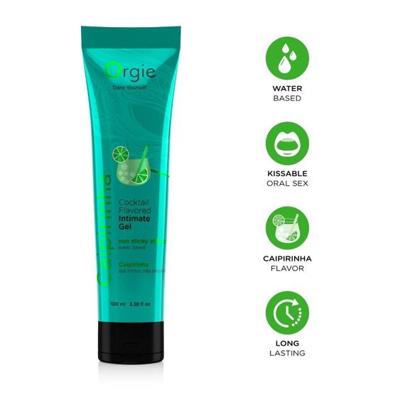 Лубрикант на водной основе Orgie Lube Tube Cocktail Caipirinha, 100 мл, вкус цитрусового коктейля Sex Aura | Зображення 2