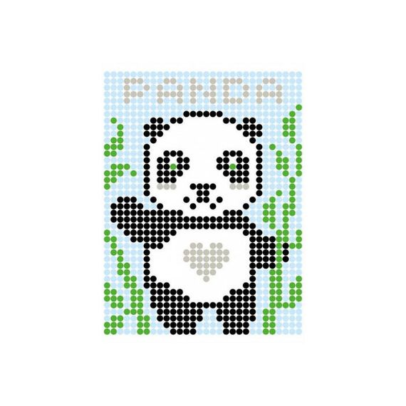 Картина по номерам стикерами в тубусе "Панда", 1200 стикеров 1852, 33х48 см | Зображення 1