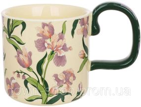 Кружка керамическая "Iris Bloom" 350мл с цветочным рисунком BD-992-843