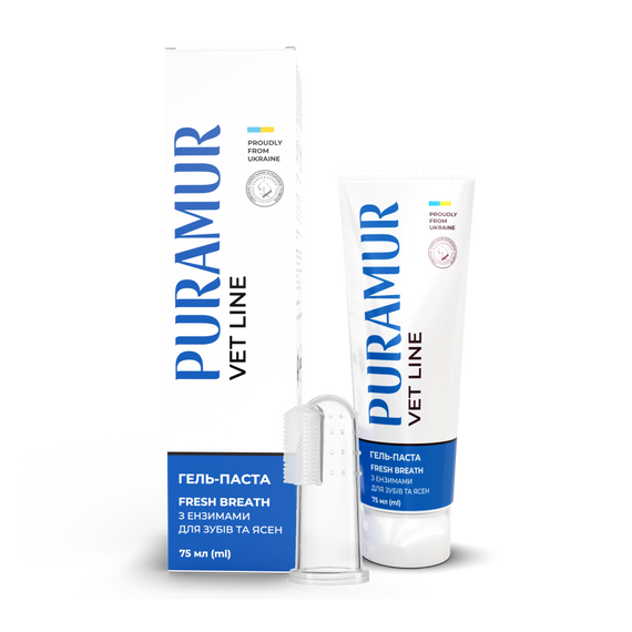 Гель-паста PURAMUR Fresh Breath для собак та котів з ензимами для догляду за зубами та яснами 75 мл | Зображення 2