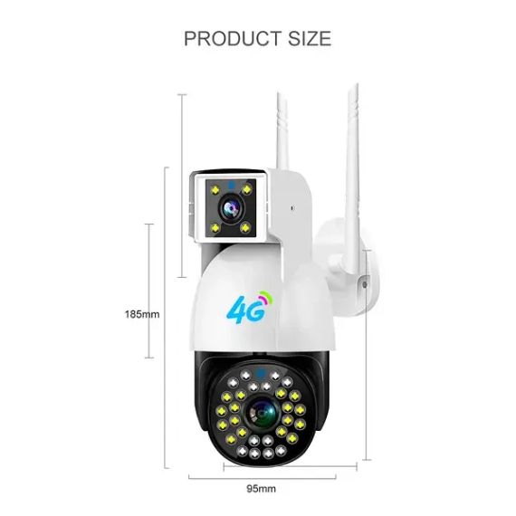 Камера відеоспостереження подвійна 3+3mp DUAL CAMERA P12 WIFI IP 360\90 V380PRO Біла