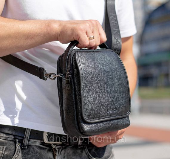 Чоловіча шкіряна сумка-барсетка 22х18х9, месенджер через плече з ручкою TD-22011 | Зображення 7