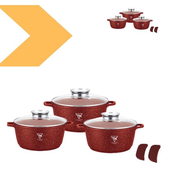 Набір кастрюль Top Kitchen TK00020 від XPRO чорного кольору (43882-TK00020_2156) | Зображення 1