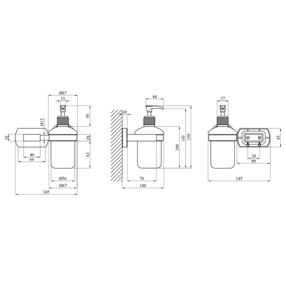 Дозатор для рідкого мила Kroner KRP Graz - C95612 (CV035550) | Зображення 3