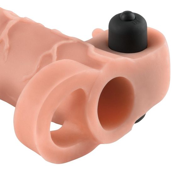 Подовжуюча насадка Pipedream Fantasy X-tensions з ерекційним кільцем та вібрацією sexstyle | Зображення 3