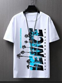 Футболка мужская с принтом повседневная S Белая