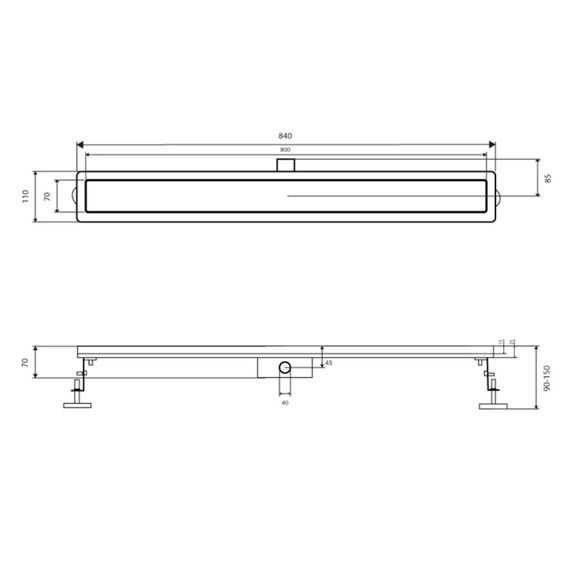 Трап Qtap SUS304 Scorpio FA800 з сухим затвором QTSCOFA800 | Зображення 1