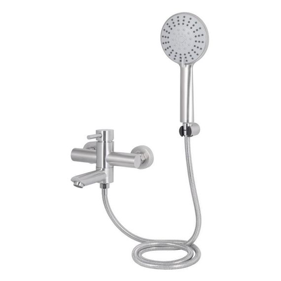 Смеситель для ванны Lidz Aria 006 с поворотным изливом (c душевым гарнитуром) (k35) LDARI006NKS34940 Nickel | Зображення 2