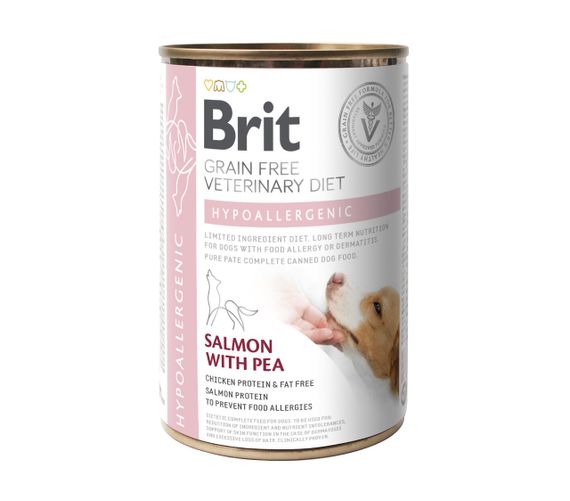 Вологий корм для собак із харчовою алергією Brit VD Dog Hypoallergenic, 400 гр