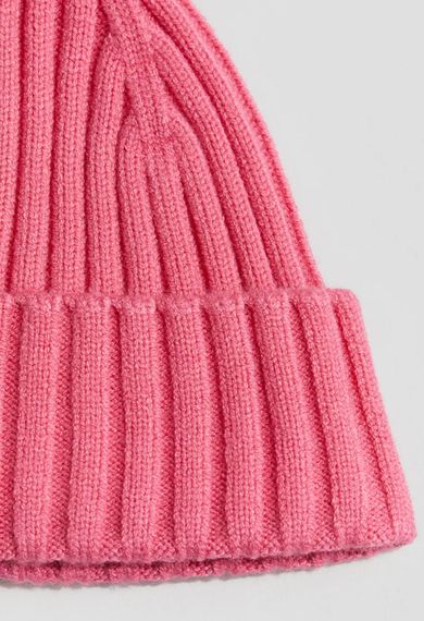 Дитяча демісезонна шапка-біні в'язана для дівчинки H&M 49-50 Рожева (26012204C) | Зображення 1