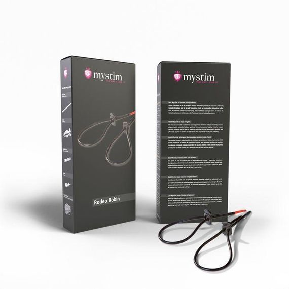 Утяжка для пеніса Mystim Rodeo Robin, пара силіконових струмопровідних ласо | Зображення 1