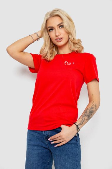 Футболка жіноча з принтом, колір червоний, 238R57800 | Зображення 2