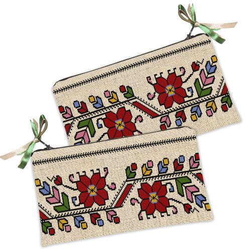 Косметичка жіноча Цветочный орнамент 20х12 см (K_15UKR012)