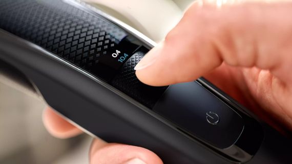 Тример Philips Beardtrimmer series 5000, для бороди і вусів, мережа+акум., насадок-2, чохол, сталь, чорний (BT5515/70) | Зображення 6