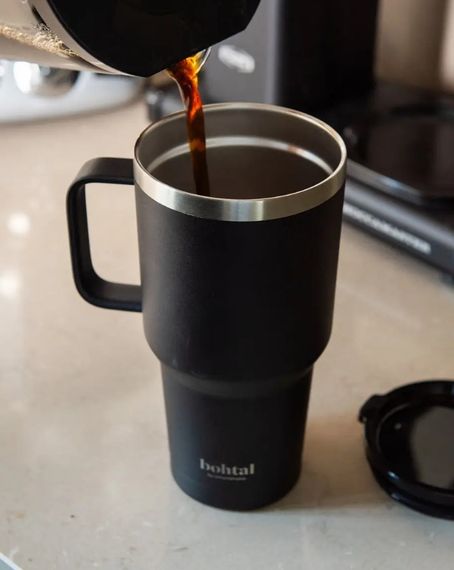 Термостакан SmartShake Bohtal з ручкою з нержавіючої сталі Tumbler Black 900 мл (11281601) | Зображення 1