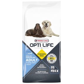 Сухой корм для стерилизованных собак Opti Life Sterilised Light Medium & Maxi, 12.5 кг