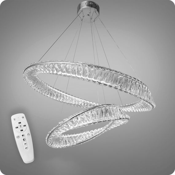 Люстра кришталева світлодіодна 517 Dlight 140Вт Хром (01999) | Зображення 1