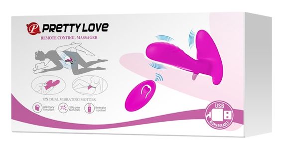 Вібробабочка з стимулятором клітора PRETTY LOVE-Remote Control Massager, BI - 014850W Sex Aura | Зображення 8