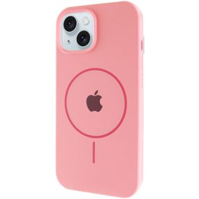 Чохол Silicone Case Full Protective (AA) with MagSafe для Apple iPhone 15 Plus (6.7") Рожевий / Light pink