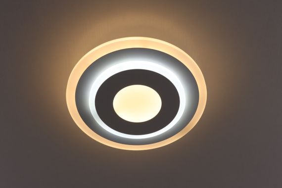 Сучасний круглий світильник стельовий LED для кімнати кухні ванної 25138 Білий 4х25х25 см. | Зображення 1