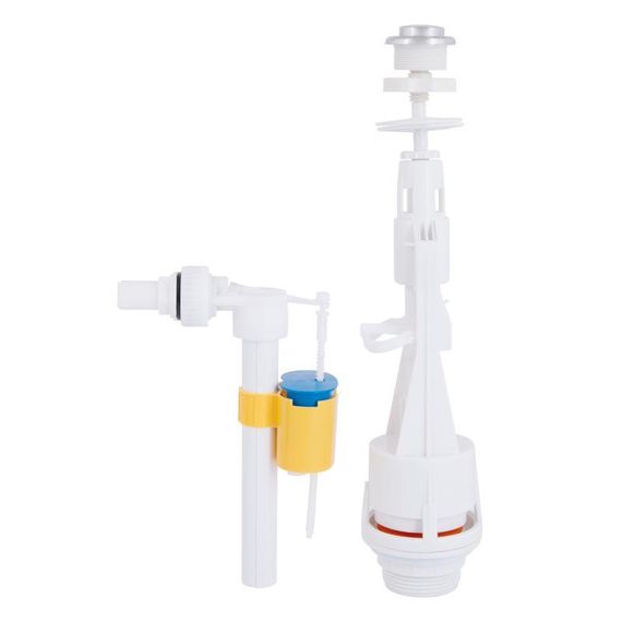 Lidz LT05 Комплект арматура з клапаном бічного подавання 1/2, хром кнопка | Зображення 2